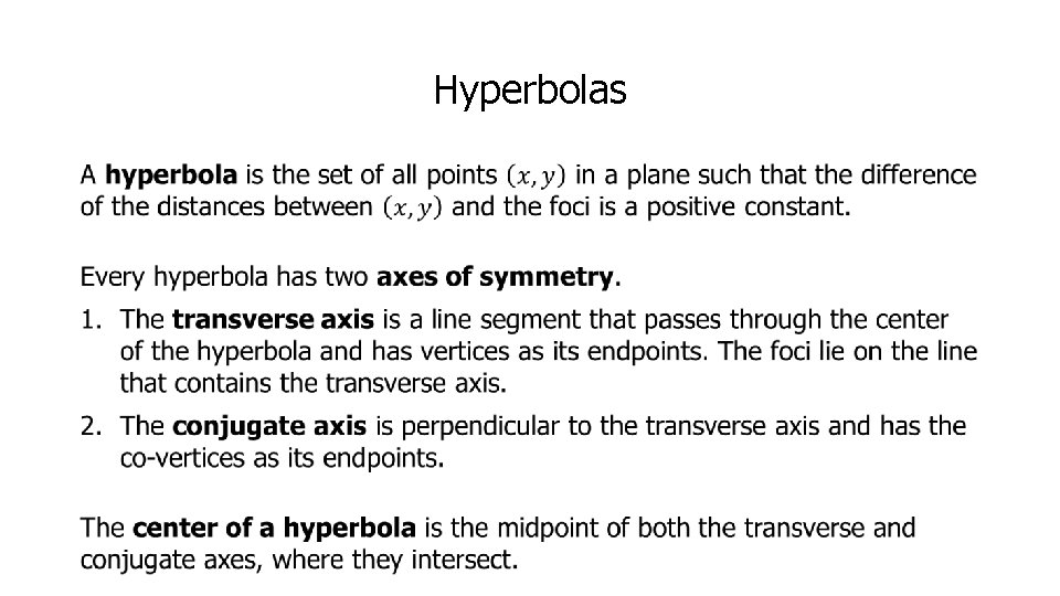 Hyperbolas 
