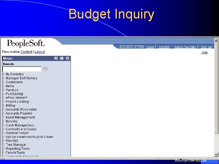 Budget Inquiry 