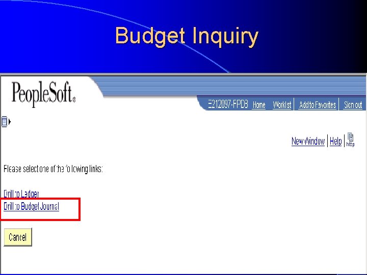 Budget Inquiry 