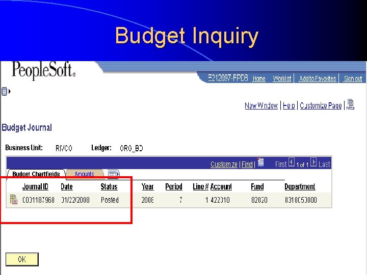 Budget Inquiry 