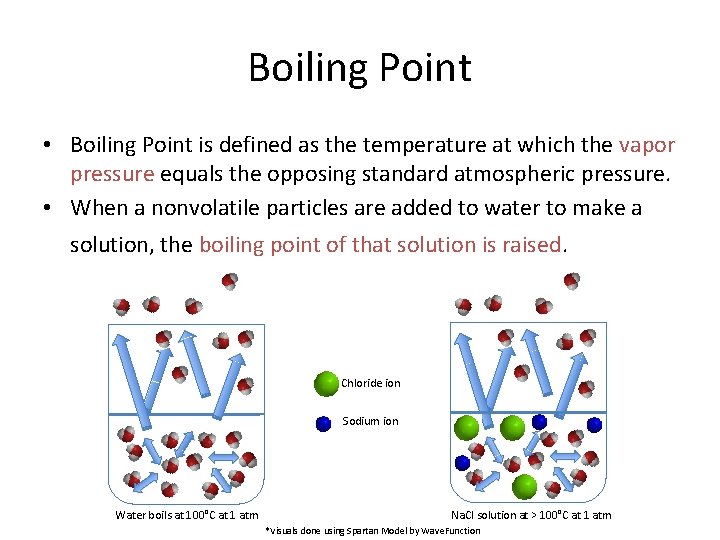 Boiling Point • Boiling Point is defined as the temperature at which the vapor