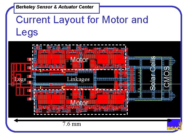 Berkeley Sensor & Actuator Center Legs Linkages Motor 7. 6 mm CMOS Motor Solar