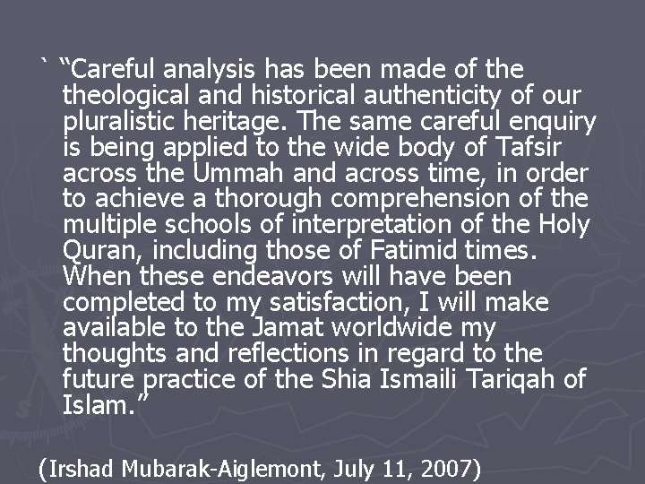 ` “Careful analysis has been made of theological and historical authenticity of our pluralistic