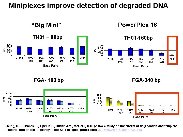 Miniplexes improve detection of degraded DNA “Big Mini” Power. Plex 16 TH 01 –