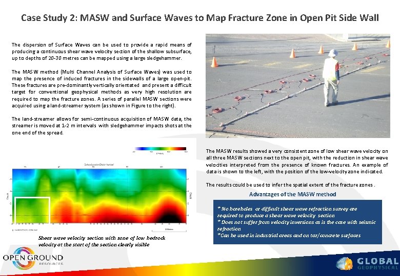 Case Study 2: MASW and Surface Waves to Map Fracture Zone in Open Pit