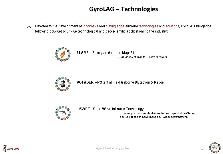 Gyro. LAG – Technologies Devoted to the development of innovative and cutting edge airborne