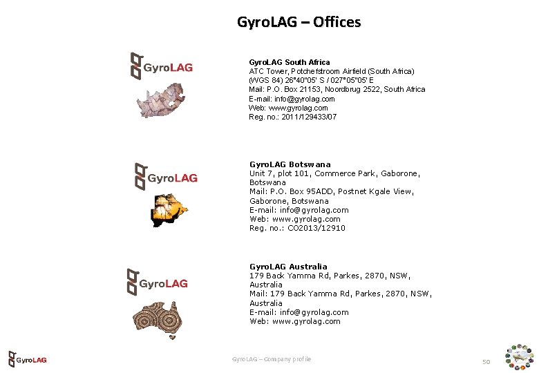 Gyro. LAG – Offices Gyro. LAG South Africa ATC Tower, Potchefstroom Airfield (South Africa)