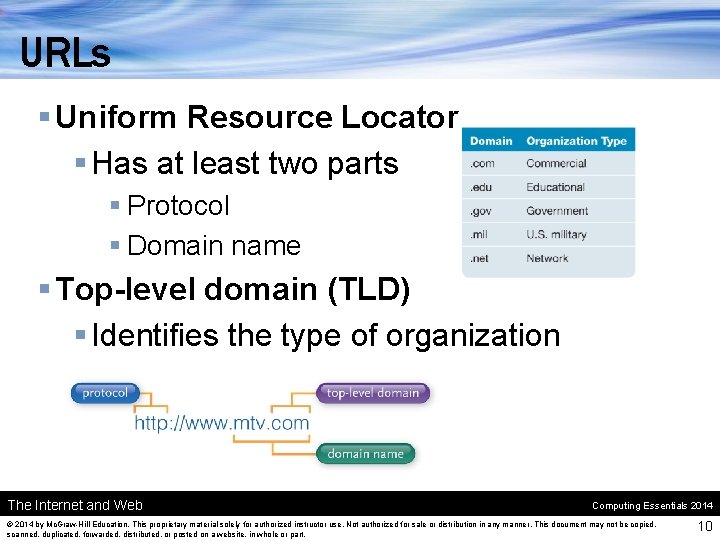 URLs § Uniform Resource Locator § Has at least two parts § Protocol §