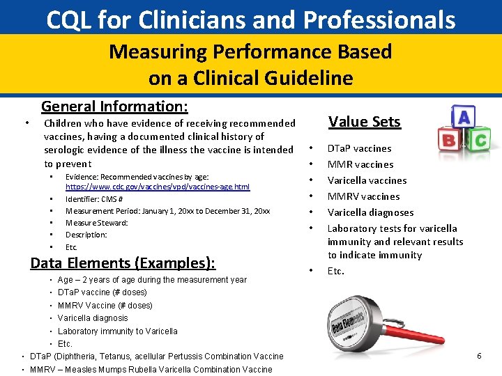 CQL for Clinicians and Professionals Measuring Performance Based on a Clinical Guideline General Information: