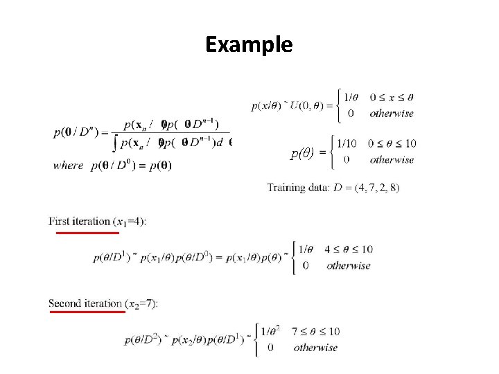 Example p(θ) 