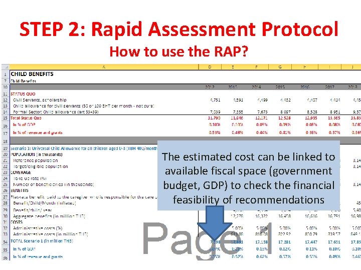 STEP 2: Rapid Assessment Protocol How to use the RAP? The estimated cost can