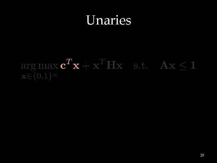 Unaries 29 