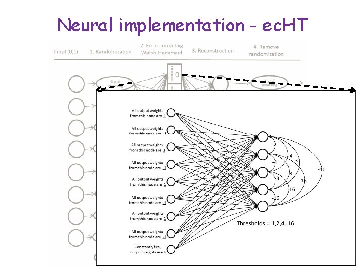Neural implementation - ec. HT 