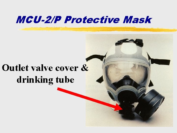 MCU-2/P Protective Mask Outlet valve cover & drinking tube 