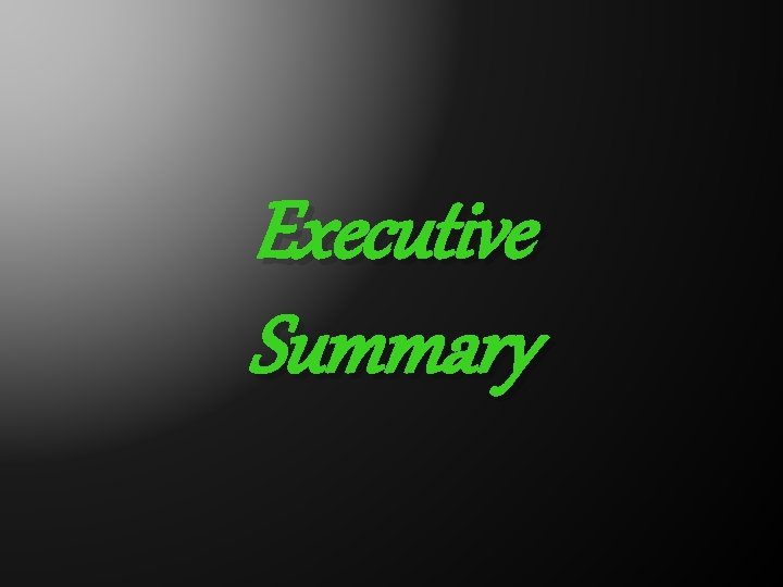 Executive Summary 