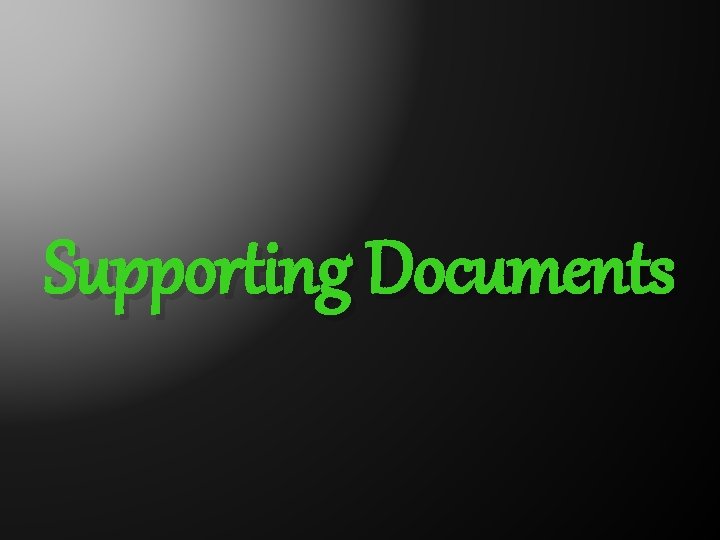 Supporting Documents 