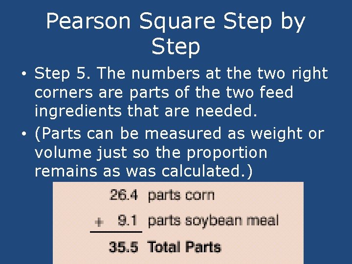 Pearson Square Step by Step • Step 5. The numbers at the two right