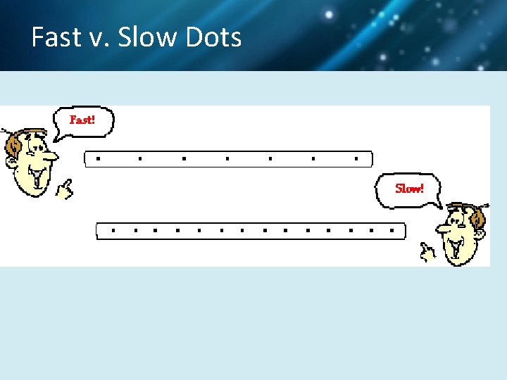 Fast v. Slow Dots 