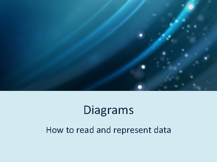 Diagrams How to read and represent data 
