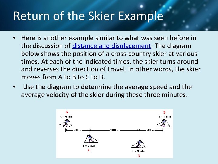 Return of the Skier Example • Here is another example similar to what was