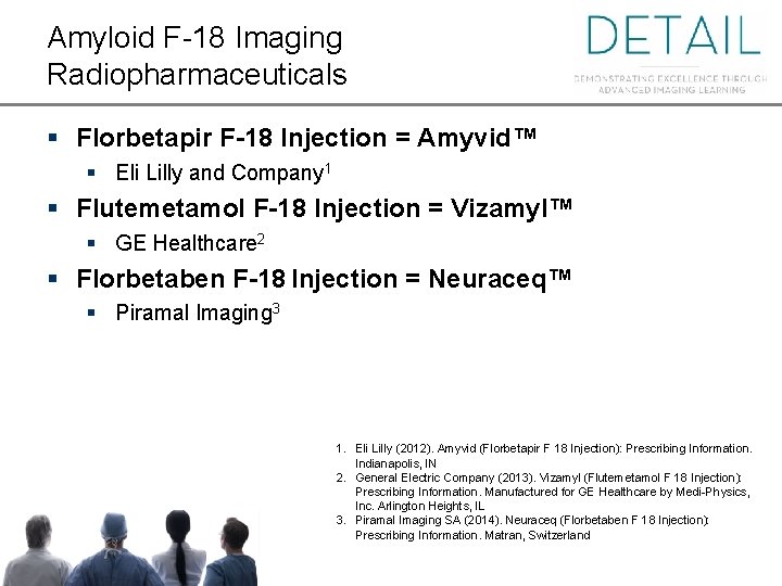Amyloid F-18 Imaging Amyloid F 18 Imaging Agents Radiopharmaceuticals § Florbetapir F-18 Injection =