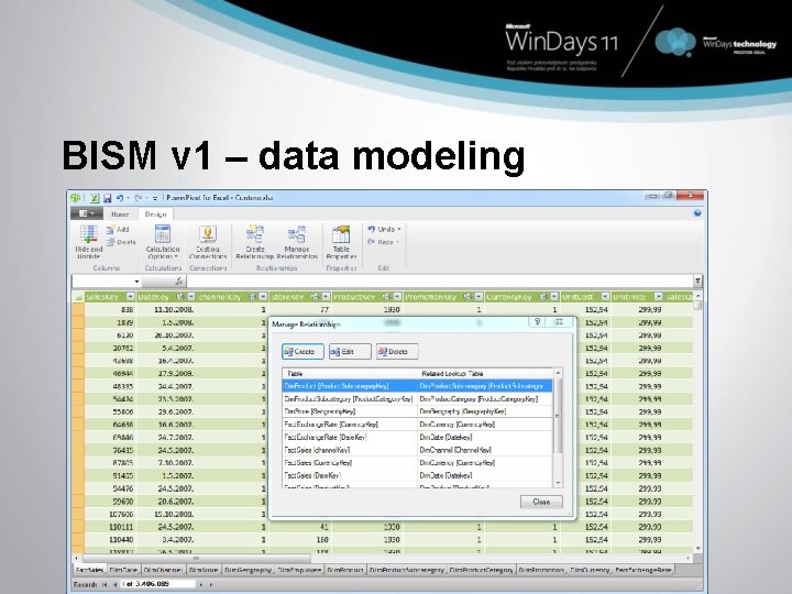 BISM v 1 – data modeling 