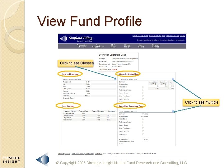 View Fund Profile Click to see Classes Click to see multiple STRATEGIC INSIGHT ©