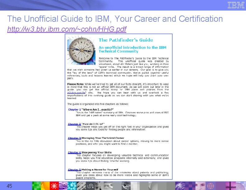 The Unofficial Guide to IBM, Your Career and Certification http: //w 3. btv. ibm.