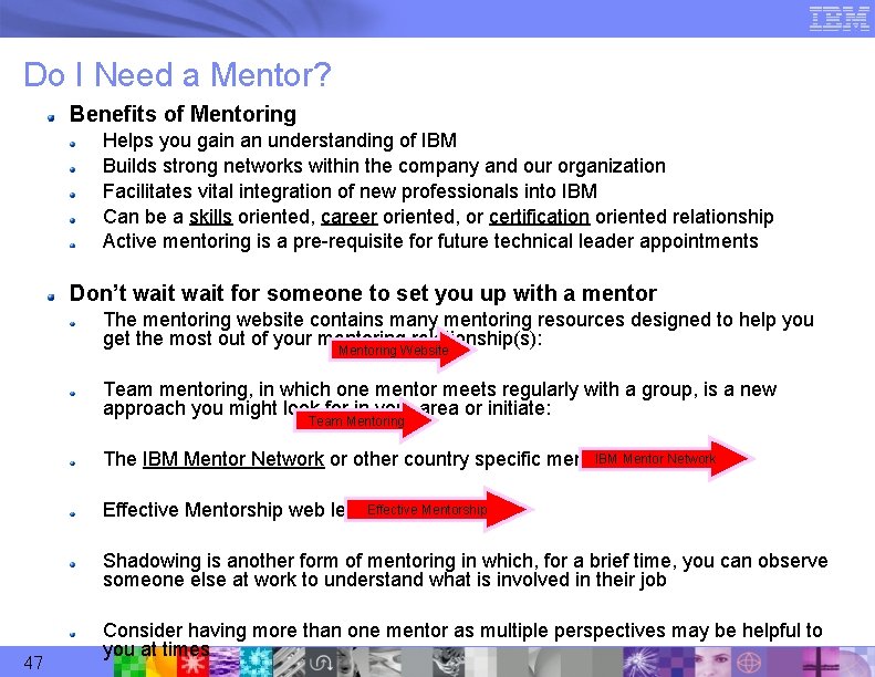 Do I Need a Mentor? Benefits of Mentoring Helps you gain an understanding of