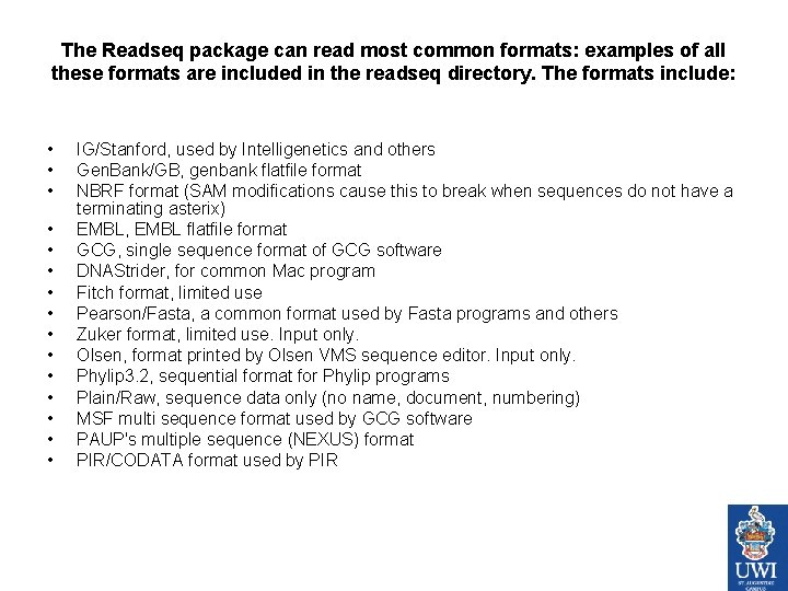 The Readseq package can read most common formats: examples of all these formats are