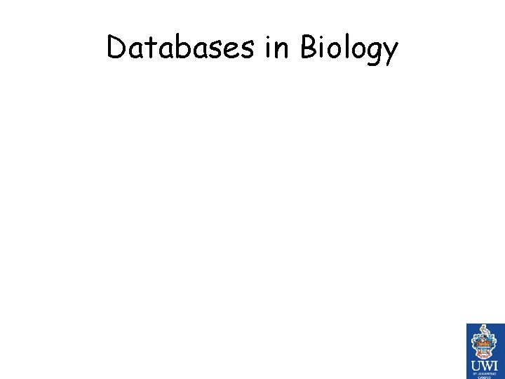 Databases in Biology 