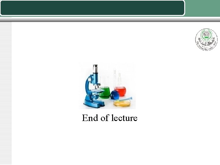 End of lecture 