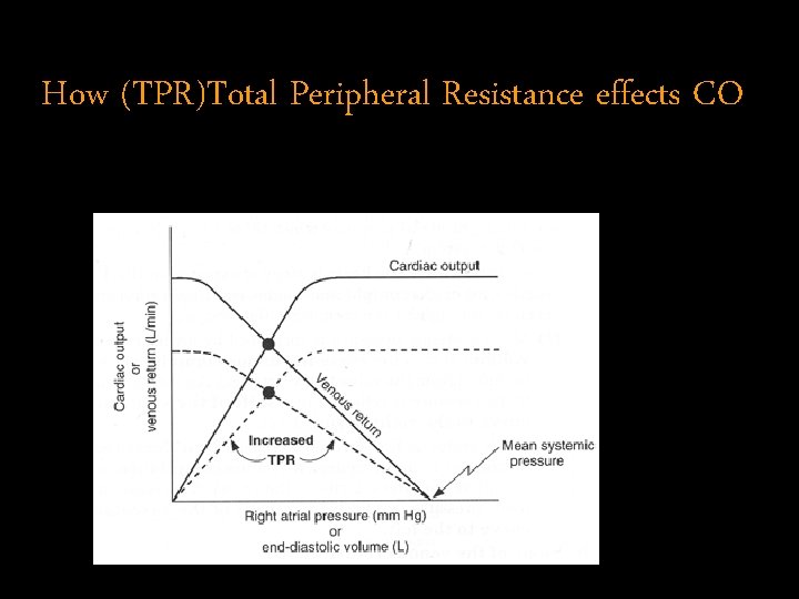 How (TPR)Total Peripheral Resistance effects CO 