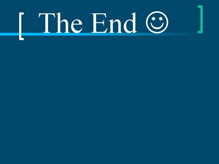 The End 