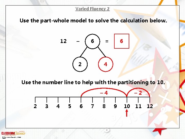 Varied Fluency 2 Use the part-whole model to solve the calculation below. 12 –