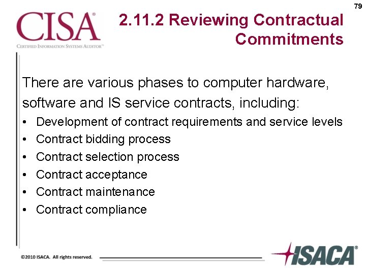 79 2. 11. 2 Reviewing Contractual Commitments There are various phases to computer hardware,