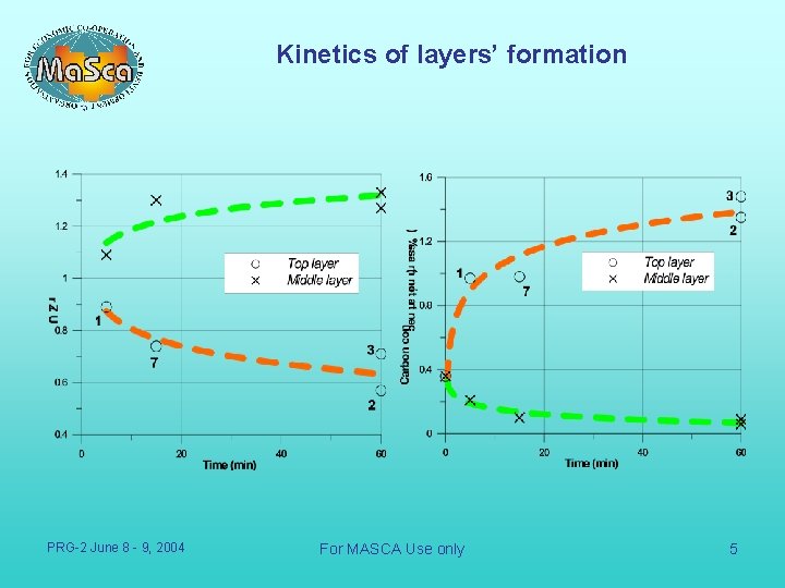 Kinetics of layers’ formation PRG-2 June 8 - 9, 2004 For MASCA Use only