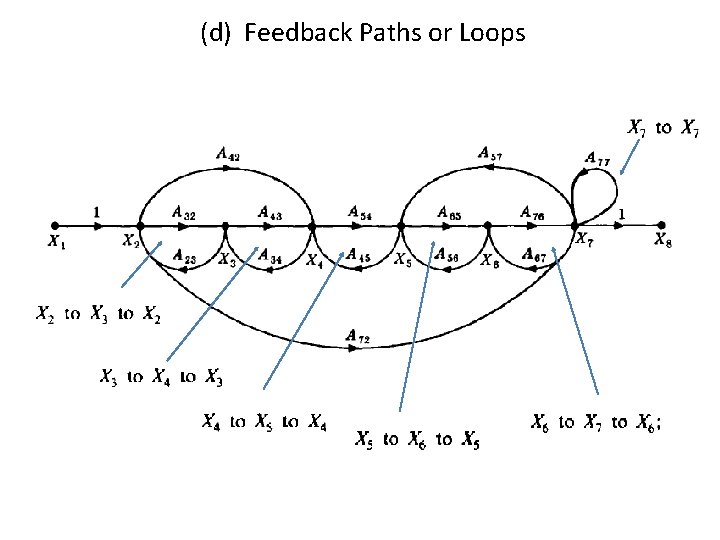 (d) Feedback Paths or Loops 