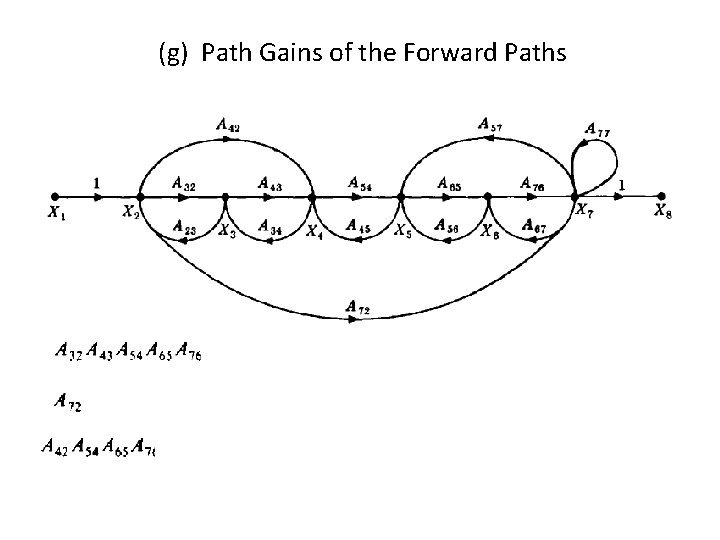 (g) Path Gains of the Forward Paths 