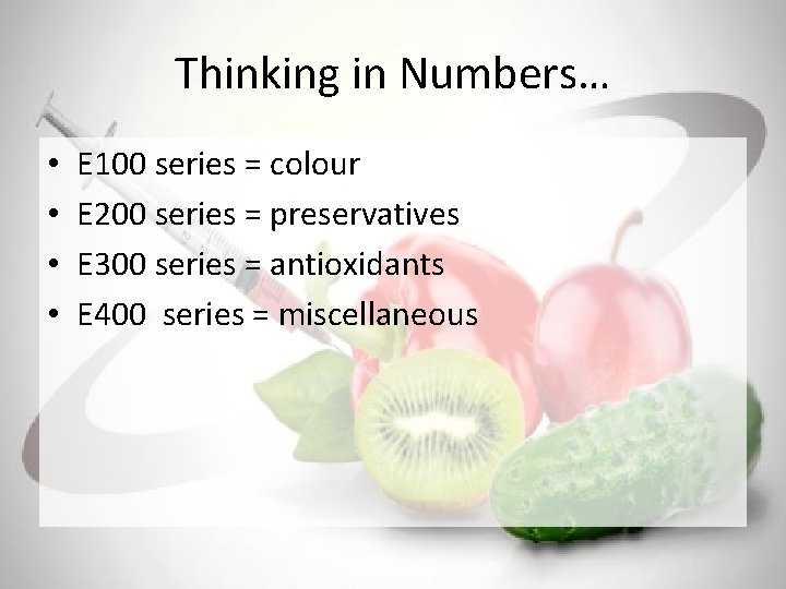 Thinking in Numbers… • • E 100 series = colour E 200 series =