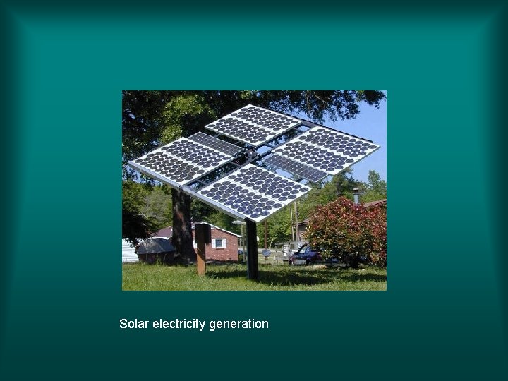 Solar electricity generation 