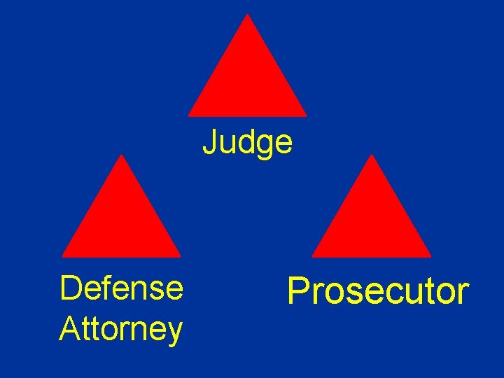 Judge Defense Attorney Prosecutor 