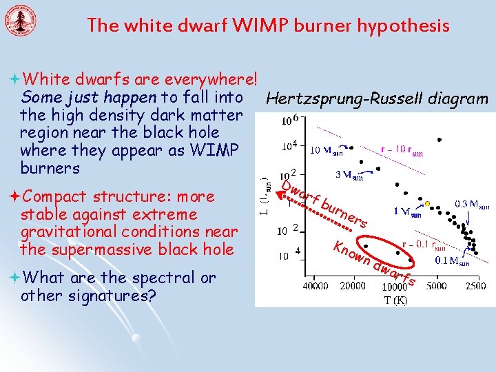 The white dwarf WIMP burner hypothesis ªWhite dwarfs are everywhere! Some just happen to