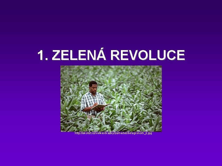 1. ZELENÁ REVOLUCE http: //ekolist. cz/velkeobrazky/zemedelstvi/agronom_z. jpg 