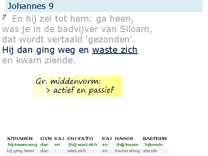 Johannes 9 En hij zei tot hem: ga heen, was je in de badvijver