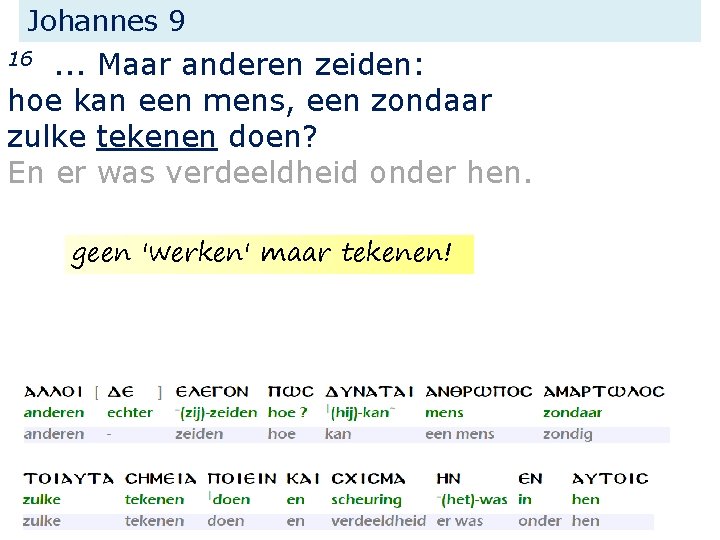 Johannes 9 . . . Maar anderen zeiden: hoe kan een mens, een zondaar