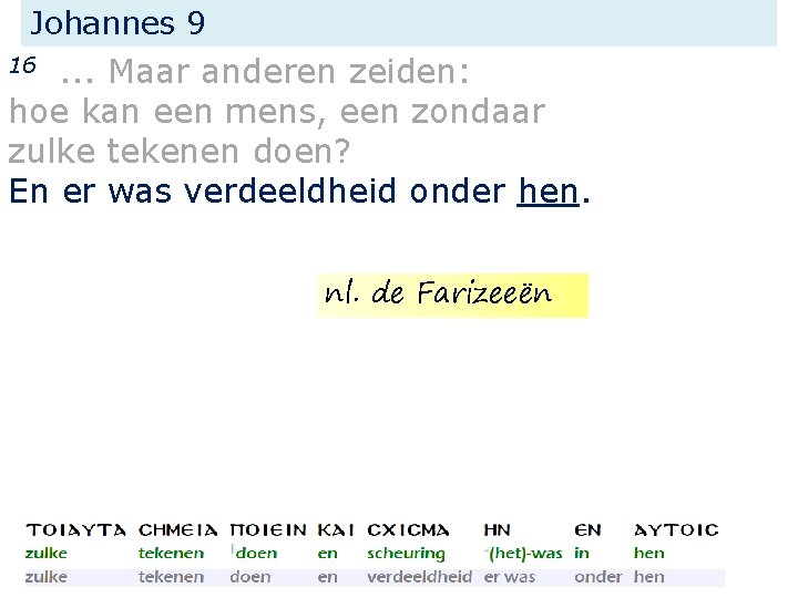 Johannes 9 . . . Maar anderen zeiden: hoe kan een mens, een zondaar