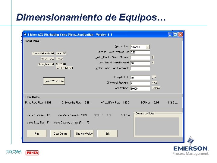 Dimensionamiento de Equipos… [File Name or Event] Emerson Confidential 27 -Jun-01, Slide 21 