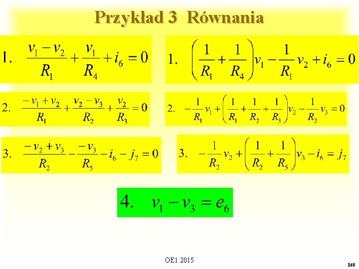 Przykład 3 Równania OE 1 2015 168 