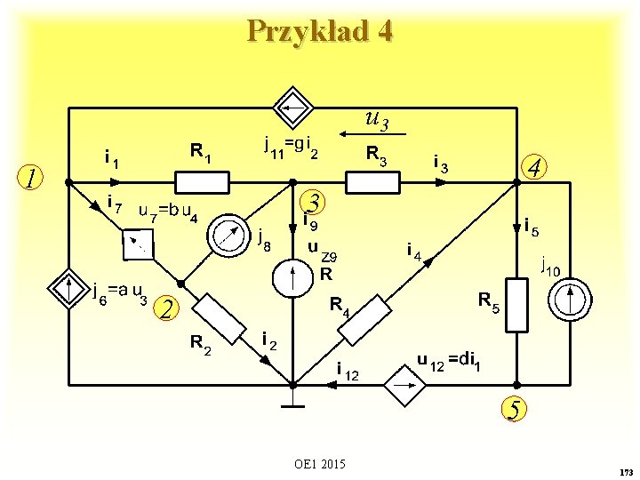 Przykład 4 u 3 4 1 3 2 5 OE 1 2015 173 